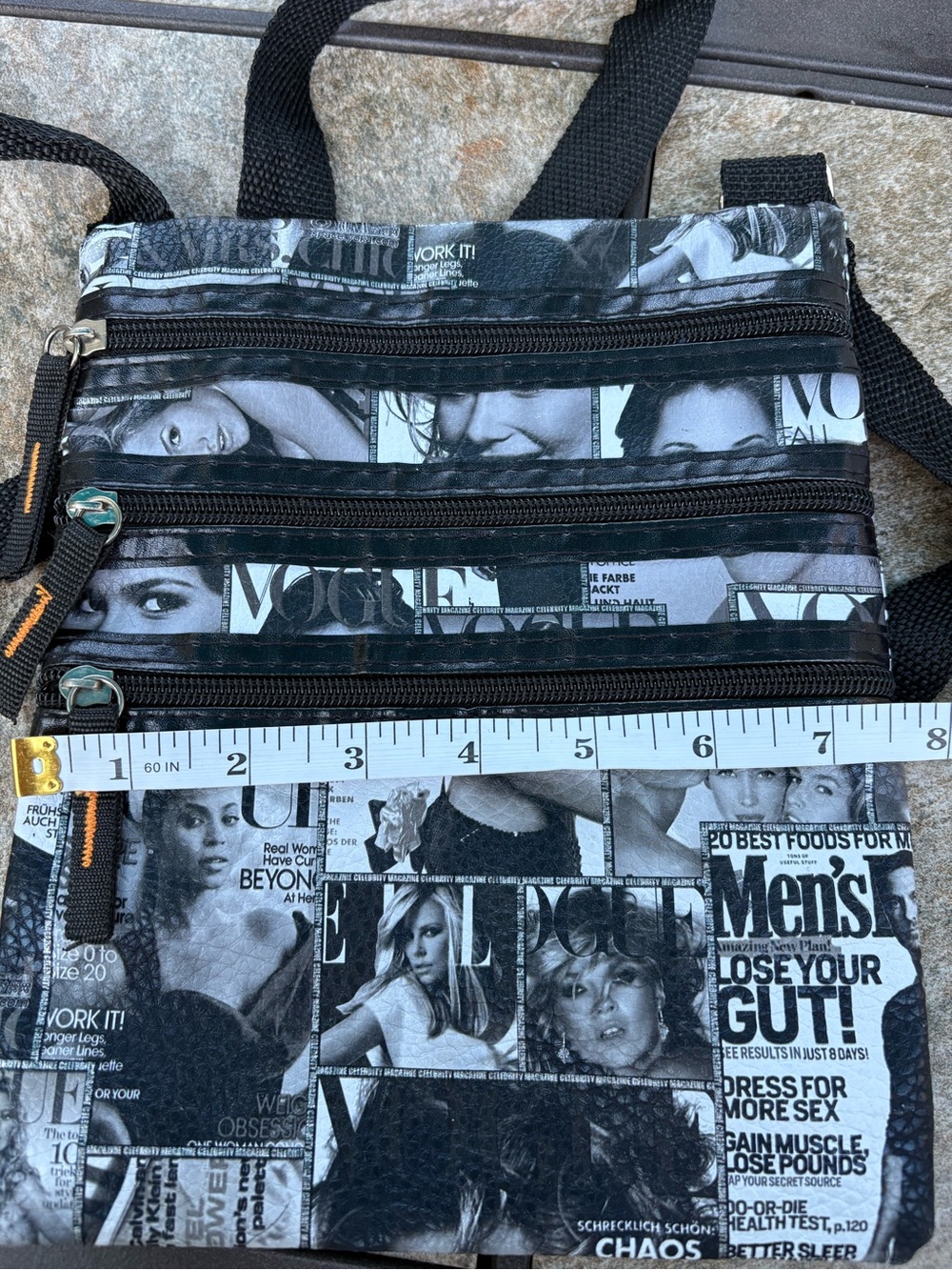 Black & White Photo-Print Crossbody Bag - Picture 9 of 9